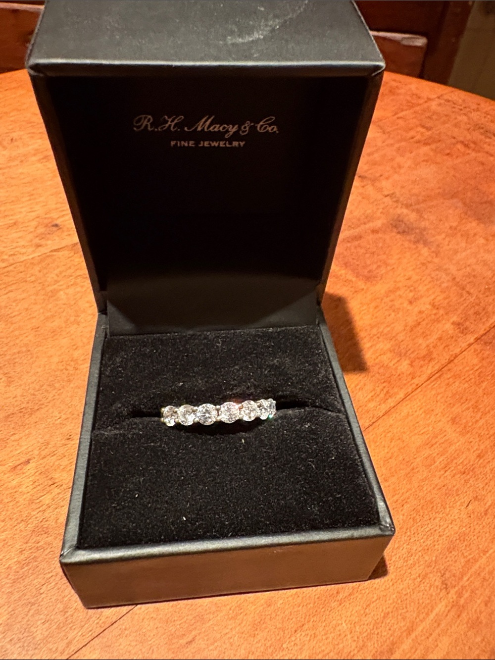 Macy’s Women’s CZ and sterling Silver Style Eternity Ring - White
